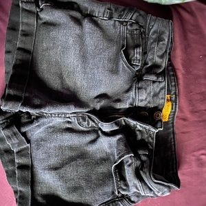 Black jean shorts